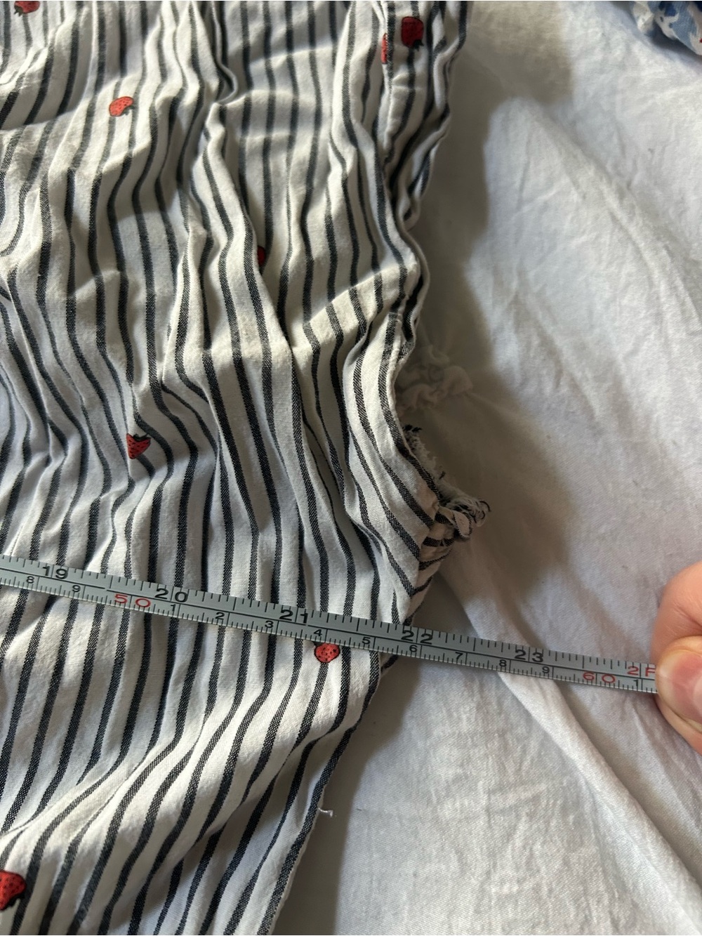 Striped Button-Up Blouse with Strawberry Accents - Picture 5 of 6